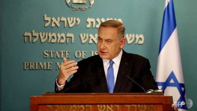 Thủ tướng Israel lên án bài phát biển của Ngoại trưởng Mỹ John Kerry về khu định cư của Israel trên đất Palestine - Ảnh: AFP