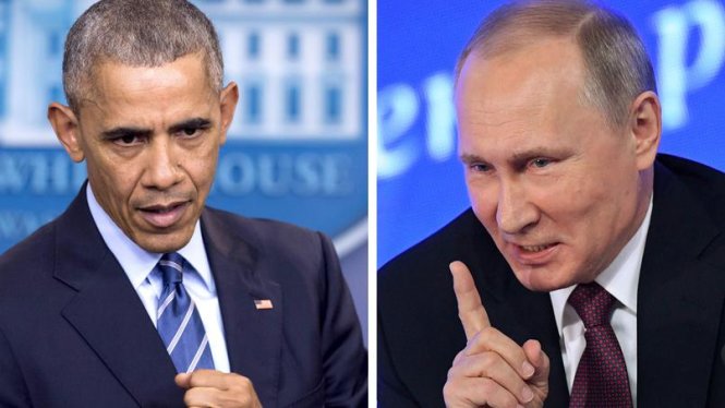 Tổng thống Mỹ Obama và Tổng thống Nga Putin - Ảnh: AFP