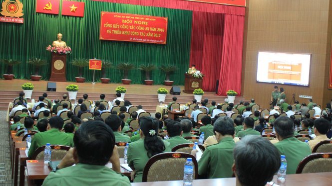 Quang cảnh hội nghị tổng kết tình hình công tác năm 2016 và triển khai công tác năm 2017 - Ảnh: Sơn Bình