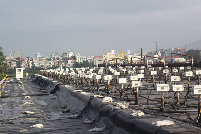 Khu vực mố xử lý nhiệt dioxin sân bay Đà Nẵng - Ảnh: HỮU KHÁ
