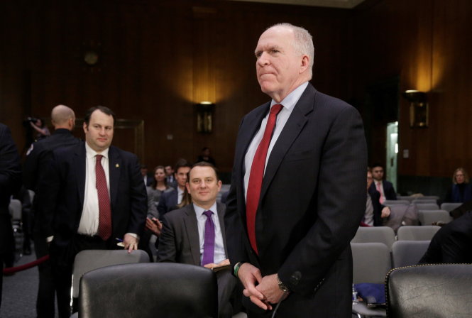 CIA Director John Brennan prepares to testify to the Senate Select Committee on Intelligence hearing on “Russia’s intelligence activities