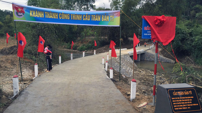Cầu tràn Bản Tý được Tân Hoàng Minh tài trợ 773 triệu đồng