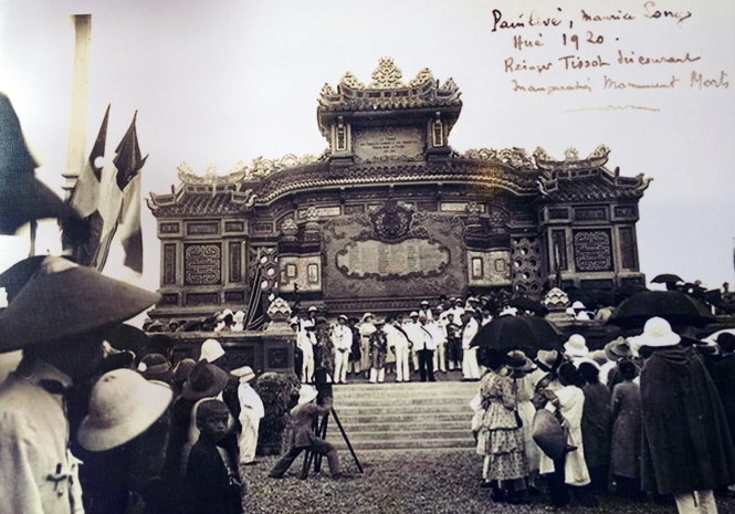 Đài chiến sĩ trận vong năm 1920 - Ảnh do nhà nghiên cứu Nguyễn Xuân Hoa cung cấp