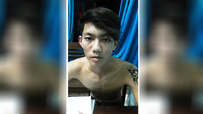 Một trong hai người tạm giữ con tin bị bắt giữ - Ảnh: công an huyện Đại Lộc cung cấp