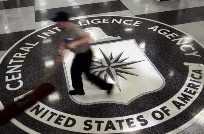 Ở trụ sở CIA - Ảnh: AFP