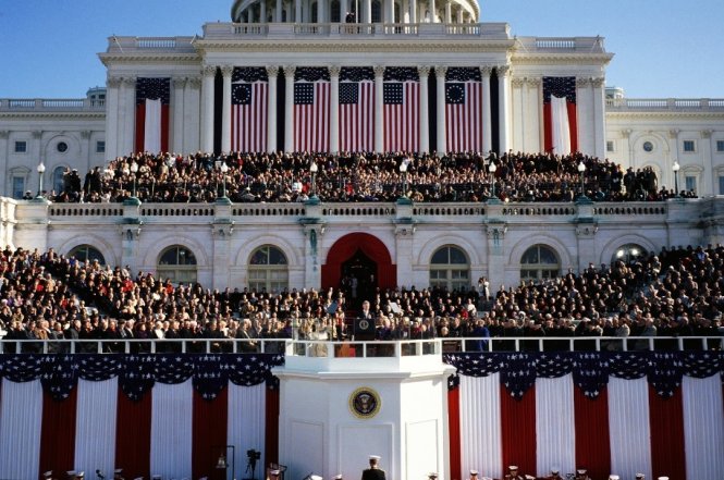 Lễ nhậm chức của Tổng thống Bill Cliton năm 1993. Ông tái đắc cử vào năm 1996 - Ảnh: AFP