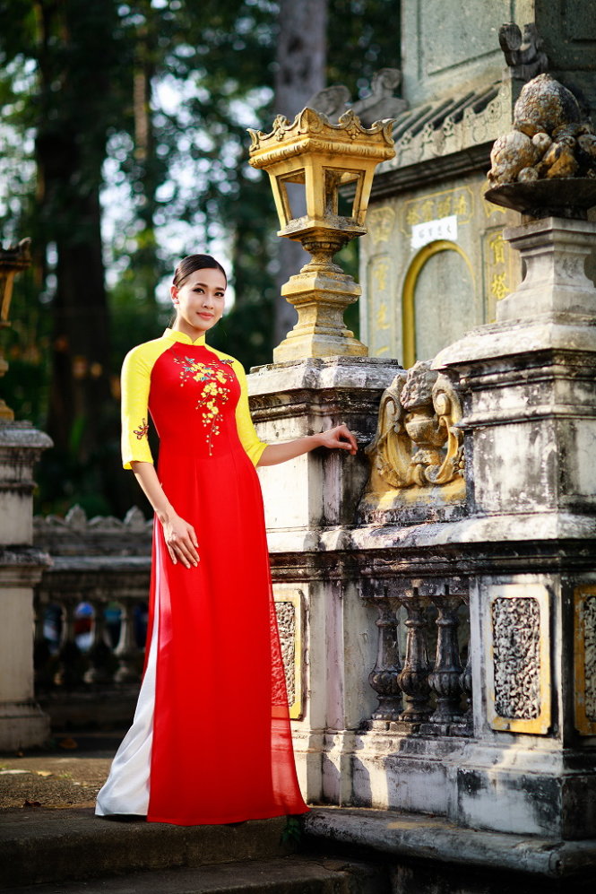 Hoa hậu Dương Mỹ Linh cho hay bộ sưu tập Sắc Xuân phù hợp với nhiều hoàn cảnh, không gian xuất hiện - Ảnh: Minh Hòa