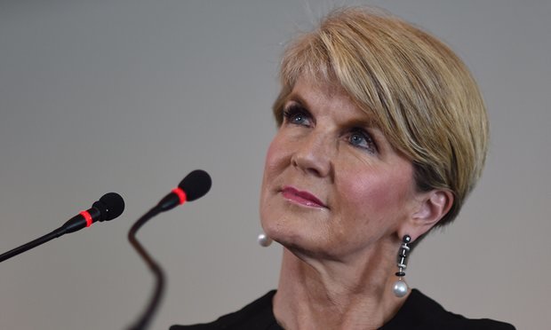 Ngoại trưởng Úc Julie Bishop - Ảnh: Guardian
