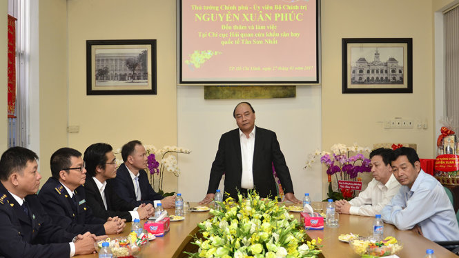 Thủ tướng Nguyễn Xuân Phúc kiểm tra, thăm và chúc Tết Chi cục ngày 27-1 - Hình Chi cục cung cấp