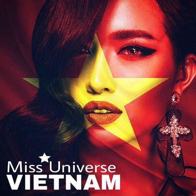 Hình ảnh Lệ Hằng tại Miss Universe 2016 được các hoa hậu, người đẹp Việt chia sẻ để kêu gọi bình chọn cho Lệ Hằng