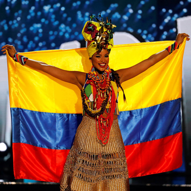 Hoa hậu Hoàn vũ Colombia Andrea Tovar - Ảnh: Reuters