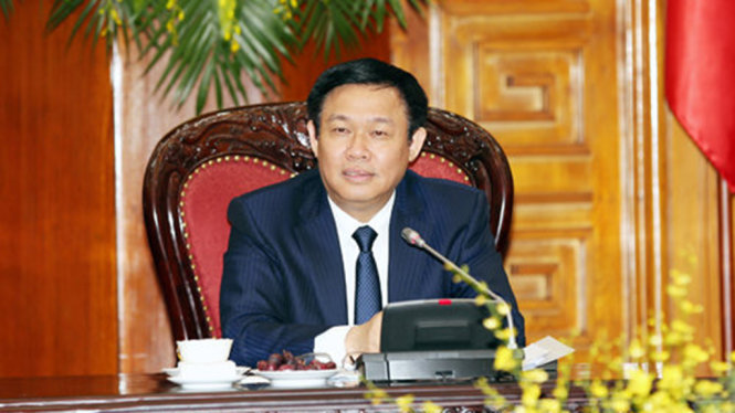 Phó Thủ tướng Vương Đình Huệ, Trưởng Ban Chỉ đạo Đổi mới và Phát triển doanh nghiệp chủ trì cuộc làm việc với các bộ, ngành về phương án sắp xếp các doanh nghiệp Nhà nước - Ảnh: VGP/Thành Chung