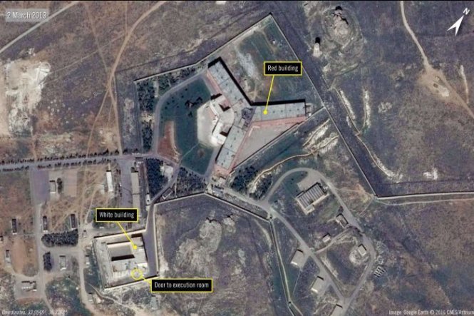 Tổ chức Ân xá Quốc tế cho biết các vụ hành quyết bí mật hàng ngàn tù nhân đã xảy ra tại nhà tù Saydnaya ở phía bắc thủ đô Damascus - Ảnh: Tổ chức Ân xá Quốc tế
