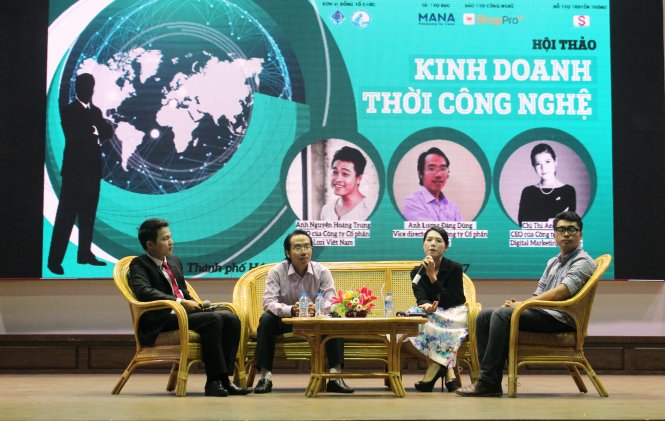 Các CEO chia sẻ về con đường khởi nghiệp kinh doanh từ công nghệ - Ảnh: Mạnh Khang