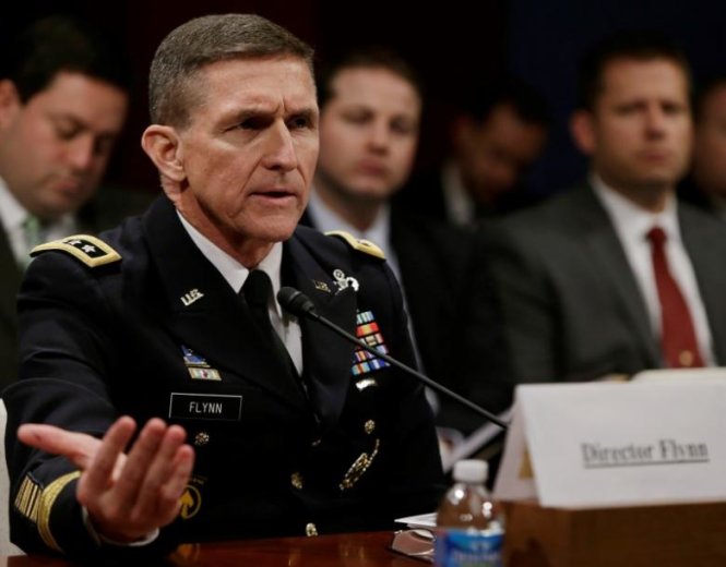 Tướng Flynn khi còn làm giám đốc Cơ quan tình báo Quốc phòng - Ảnh: Reuters