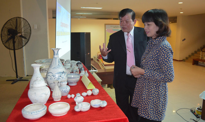 Bộ 50 món gốm Chu Đậu được hiến tặng cho Bảo tàng Đà Nẵng - Ảnh: TẤN LỰC