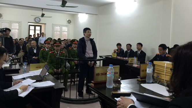 Bị cáo Giang Kim Đạt tại phiên toà - Ảnh: Thân Hoàng