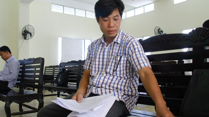 Lái tàu Nguyễn Văn Túy tại phiên tòa phúc thẩm sáng 16-2 - Ảnh: XUÂN AN
