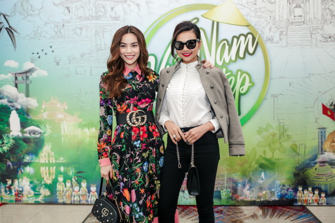 Hồ Ngọc Hà (trái) và người mẫu Thanh Hằng cùng tham gia dự án Việt Nam tươi đẹp - Ảnh: Thành Luân