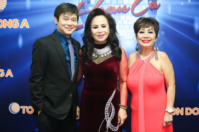 Ba giám khảo trong tập 1 của Tình bolero hoan ca (từ trái qua): Thái Châu, Thanh Tuyền và Tuyết Loan (chỉ có 