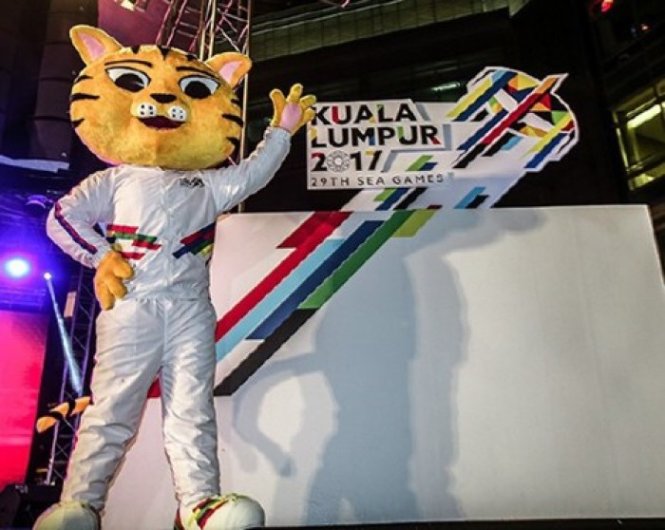 Chú hổ Rimau - linh vật của SEA Games 29. Ảnh: Straits Times