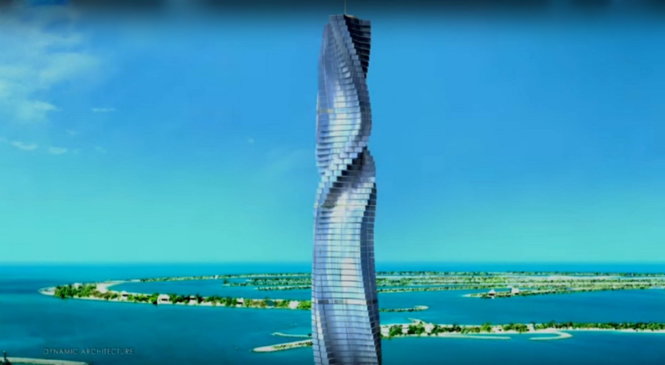 Phối cảnh tòa nhà xoay ở Dubai - Ảnh: Dynamic Architecture