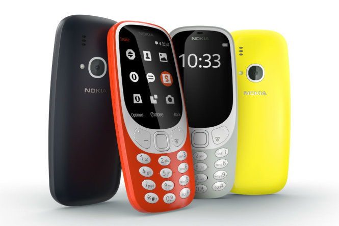 Điện thoại di động Nokia 3310 phiên bản 2017 nhiều màu sắc mới - Ảnh đồ hoạ: Nokia