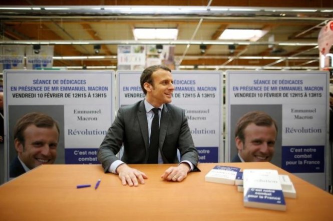 Ứng cử viên tổng thống Pháp Macron cũng bị cho là một nạn nhân của tin tức giả - Ảnh: Reuters