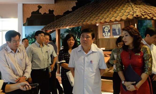 Ông Nguyễn Thành Phong làm việc tại Bảo tàng Tôn Đức Thắng - Ảnh: TỰ TRUNG