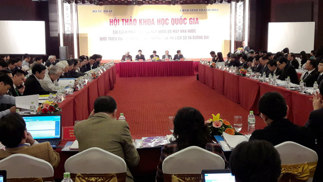 Toàn cảnh hội thảo tại TP Thanh Hóa ngày 4-3 - Ảnh: Hà Đồng