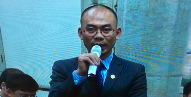 Ông Hoàng Văn Dũng, đại diện uỷ quyền của PVN tại toà - Ảnh: Thân Hoàng