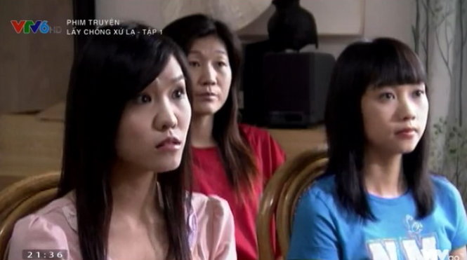 Hình ảnh cô dâu Việt trong tập đầu tiên của phim Lấy chồng xứ lạ - Ảnh: VTV