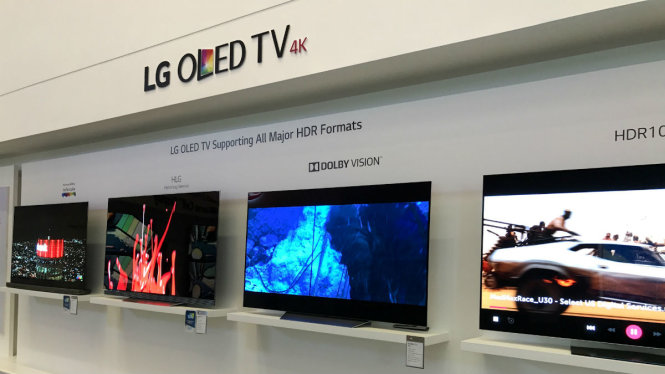 Các công nghệ mới có mặt trong tivi LG OLED 4K ra mắt năm nay như Active HDR, HDR10, Dolby Vision, Dolby Atmos... - Ảnh: T.Trực