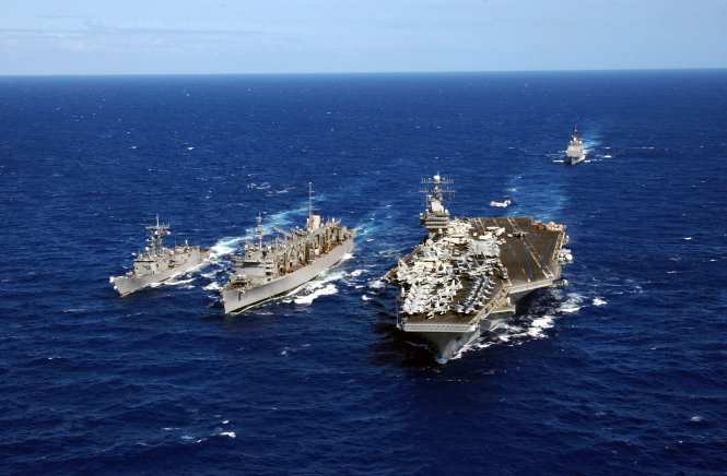 Đội tàu USS Carl Vinson của Mỹ - Ảnh: US Navy