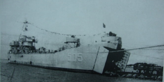 Tàu 505 - con tàu đã lao lên ủi bãi cạn Cô Lin