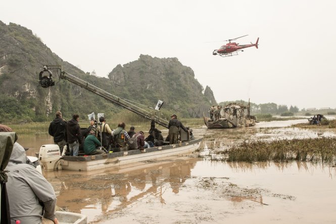 Hậu trường phim Kong - Đảo đầu lâu khi thực hiện tại Việt Nam - Ảnh: CGV