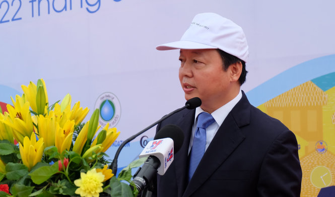 Bộ trưởng Bộ TN-MT Trần Hồng Hà khẳng định Việt Nam đang là quốc gia thiếu nước - Ảnh: Xuân Long