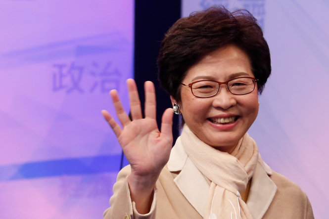 Tân đặc khu trưởng Hong Kong Lâm Trịnh Nguyệt Nga - Ảnh: Reuters