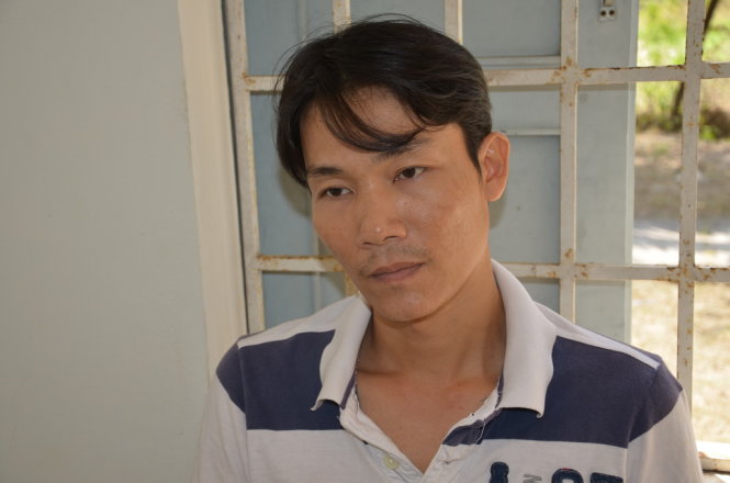 Đối tượng Phan Tấn Lộc, (39 tuổi) tại cơ quan điều tra - Ảnh: cơ quan công an cung cấp