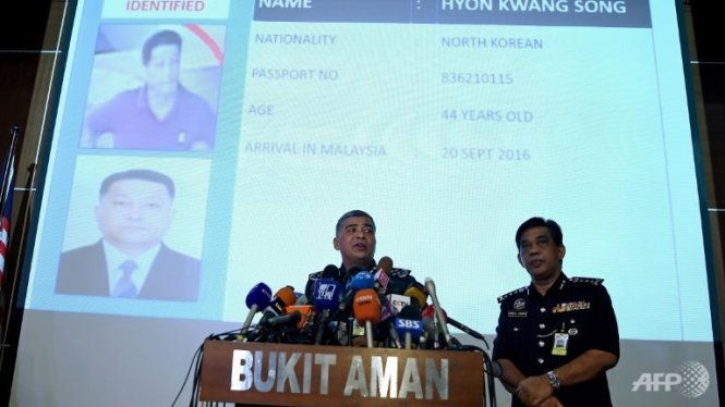 Cảnh sát Malaysia truy nã ông Hyon Kwang Song (ảnh) để thẩm vấn liên quan đến vụ sát hại ông Kim Jong Nam - Ảnh: AFP