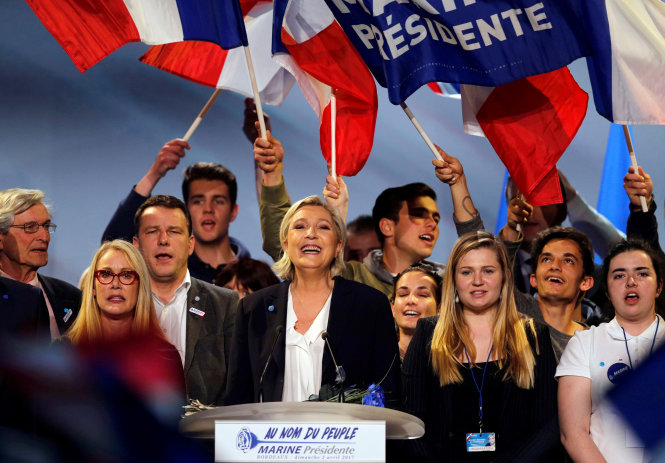 Ứng cử viên Marine Le Pen - Ảnh: Reuters