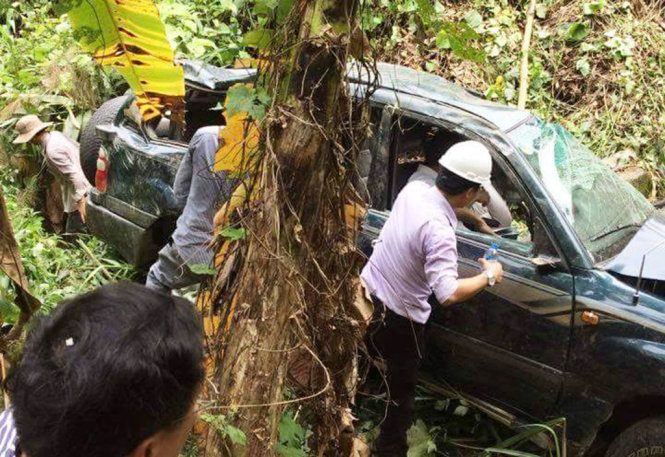 Hiện trường vụ tai nạn - Ảnh: CTV