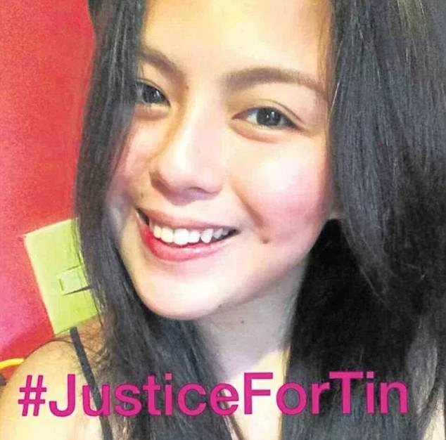 Bạn bè của Balagtas khởi xướng mã chủ đề #JusticeForTin để tưởng nhớ và đòi công lý cho cô - Ảnh: Dailymail