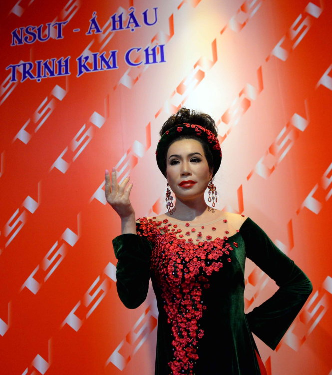 Tượng sáp nghệ sĩ Trịnh Kim Chi