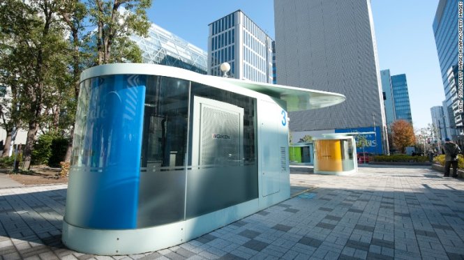 Khu vực tiếp nhận xe gửi của một bãi gửi xe Eco Cycle tại Tokyo, Nhật Bản - Ảnh: CNN