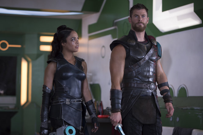 Thor và nhân vật mới Valkyrie mới xuất hiện trong phần phim lần nà, hứa hẹn có vai trò quan trọng trong phim