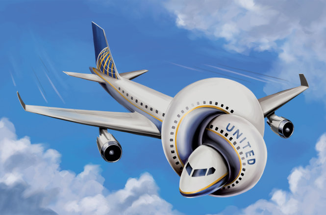 Hãng United Airlines từng dính quá nhiều bê bối - Ảnh minh họa của Bloomberg
