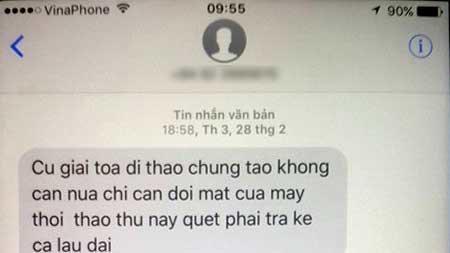Các tin nhắn ông Thao nhận được - Ảnh: NVCC