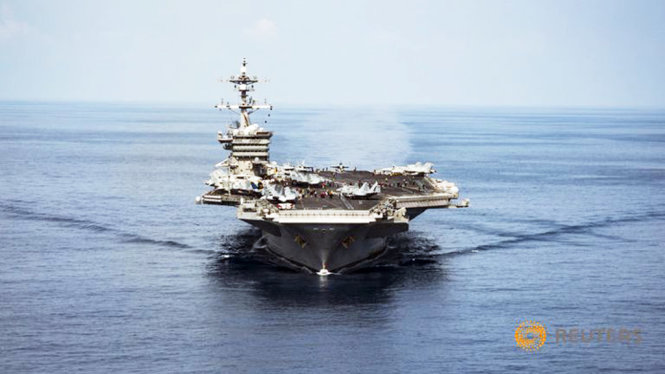 Tàu sân bay USS Carl Vinson của Mỹ đang hướng đến bán đảo Triều Tiên - Ảnh: Reuters