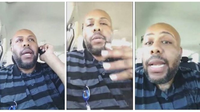 Nghi can Steve Stephens cho biết ông ta sẽ tìm kiếm thêm các nạn nhân mới trong một đoạn video đăng tải trên Facebook - Ảnh: BBC